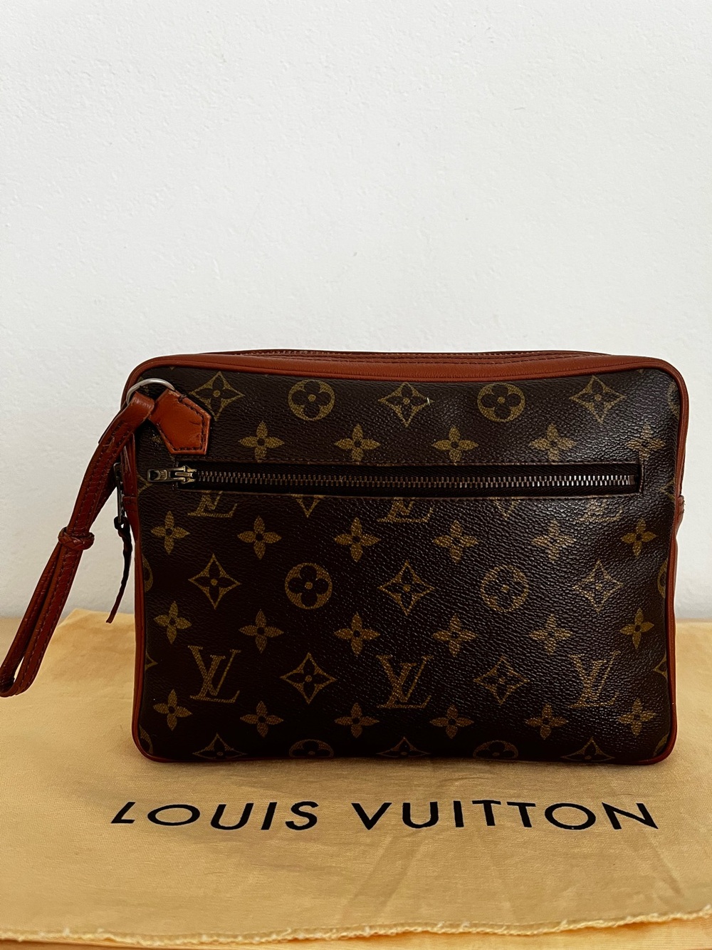 Rare Louis Vuitton Monogram Travel Wristlet Clutch Late 1970s-Early 80s France